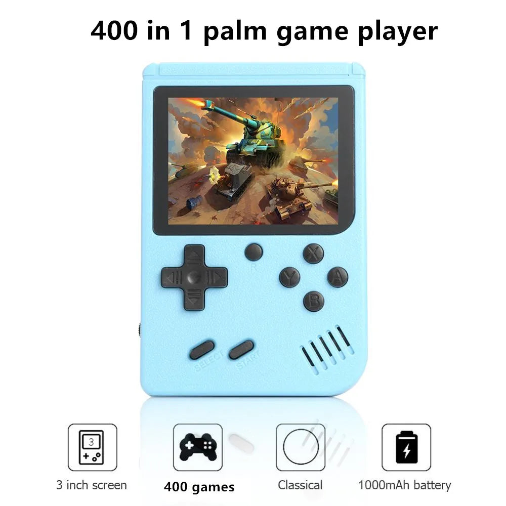 400-in-1 Mini Retro Handheld Game Console – 8-Bit, 3.0″ Color LCD